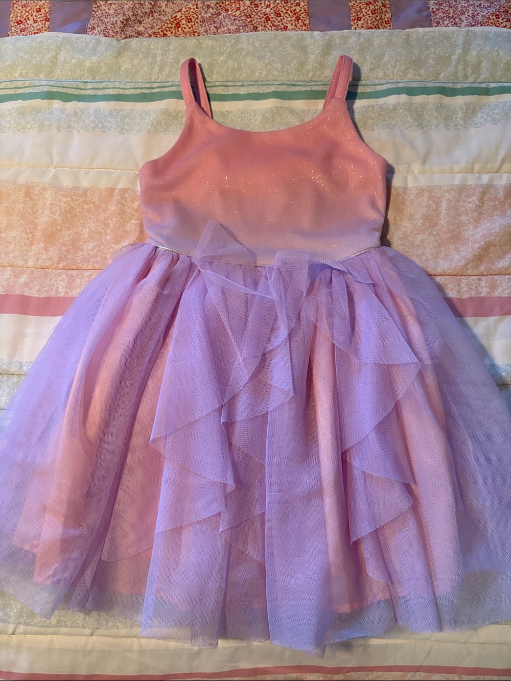 Cat & Jack Pink and Lavender Tulle Party Dress